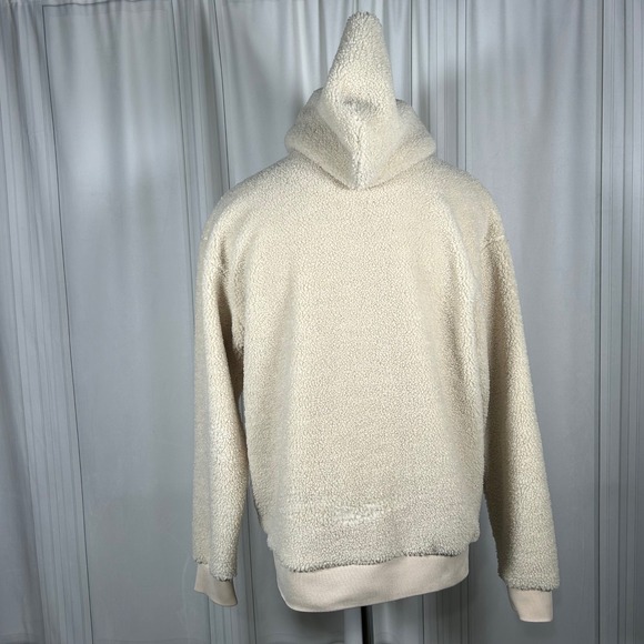 Men's XL Cream Scotch & Soda Sherpa Pullover Hoodie - Picture 6 of 16